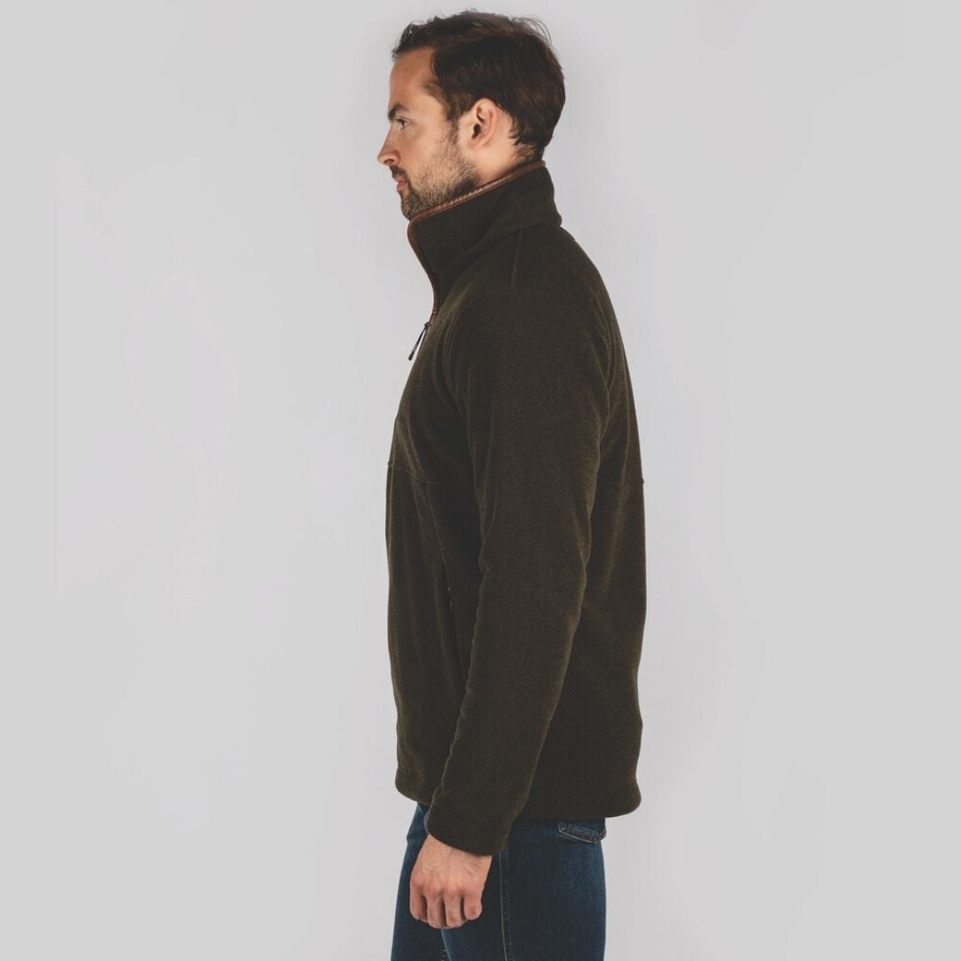 Schoffel Men's Berkeley 1/4 Zip Fleece in Dark Olive