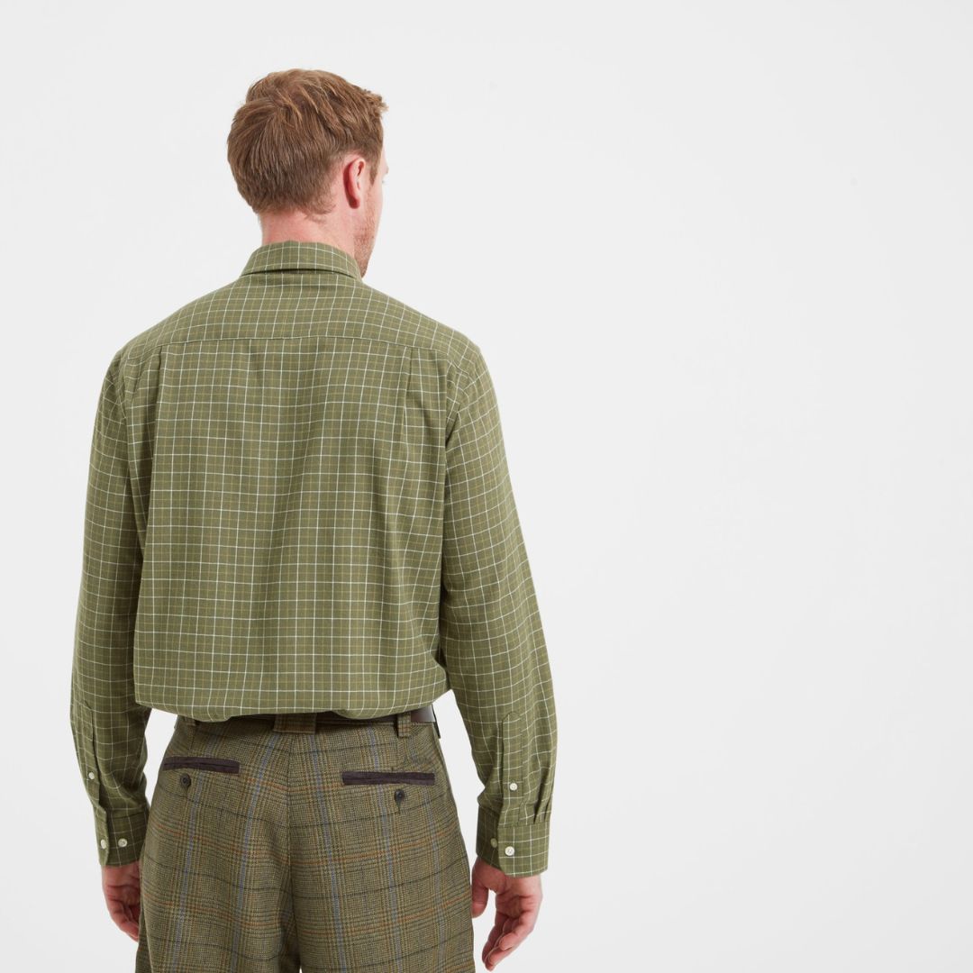 Schoffel Men's Newton Tailored Sporting Shirt in Lovat Check