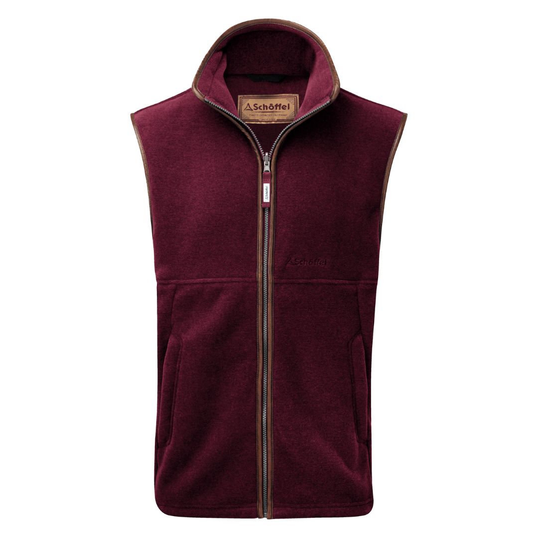 Schoffel Men's Oakham Fleece Gilet in Claret