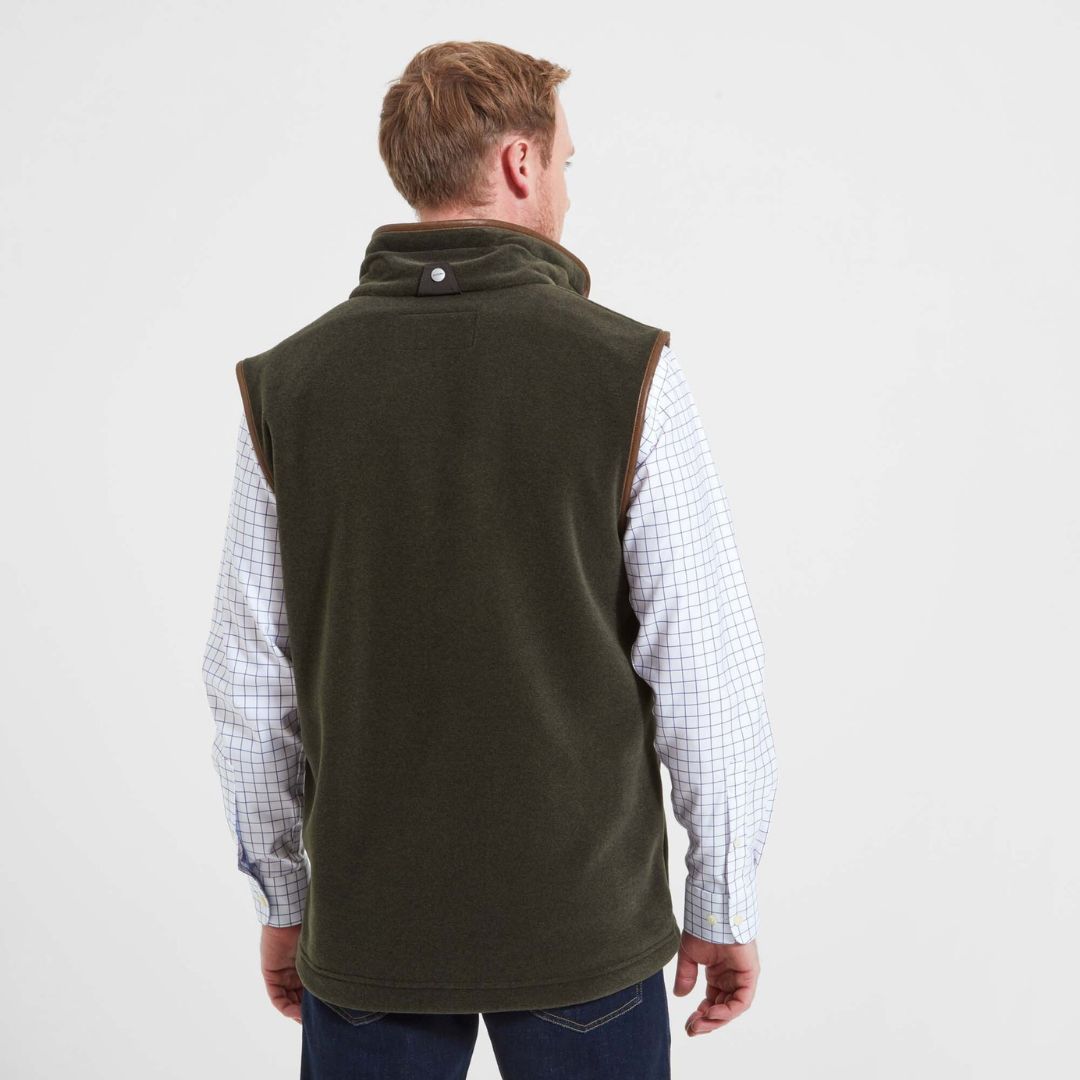 Schoffel Men's Oakham Fleece Gilet in Dark Olive
