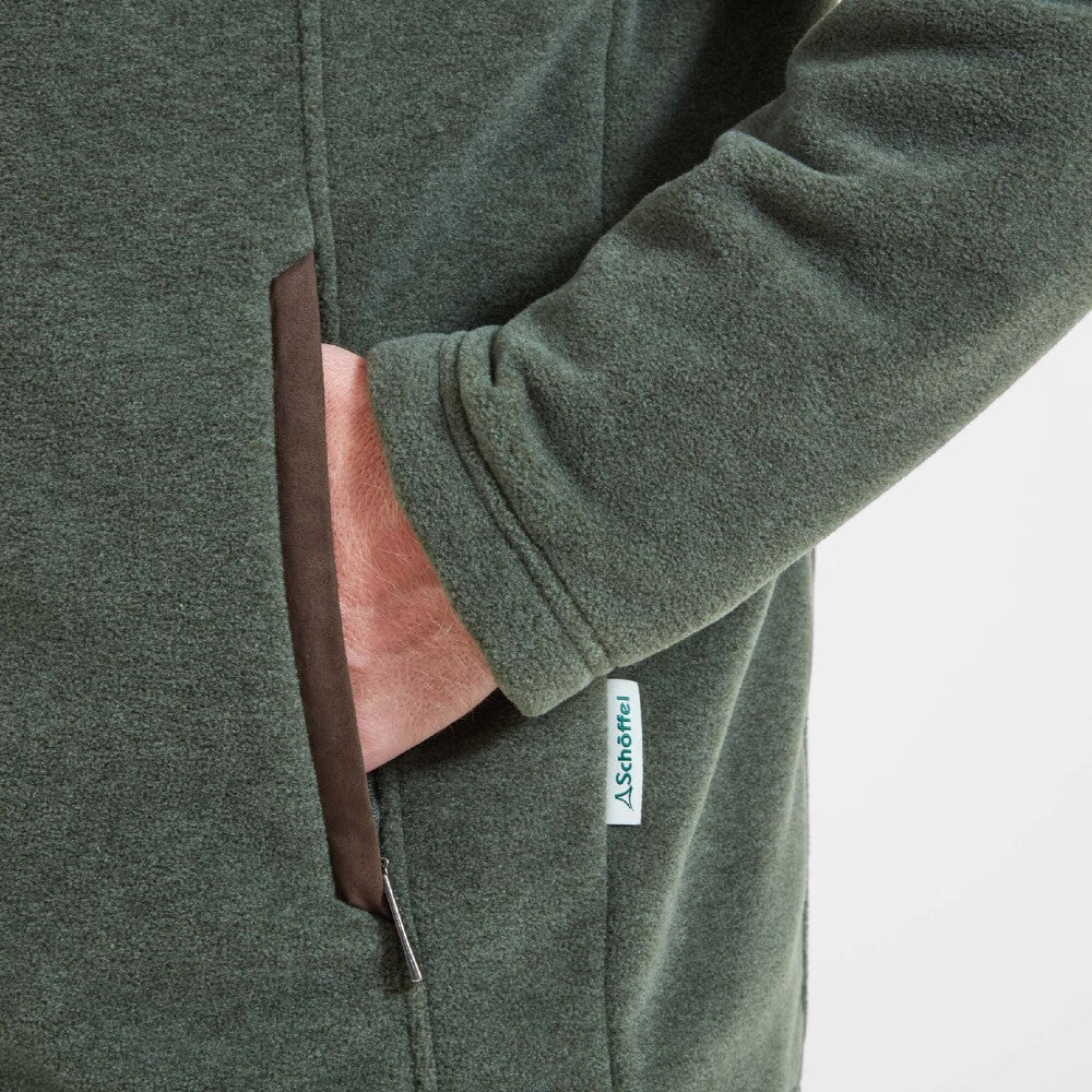 Schoffel Men's Rutland Fleece Jumper in Cedar Green