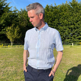 Schoffel Men's Thornham Short Sleeve Classic Shirt in Pale Blue