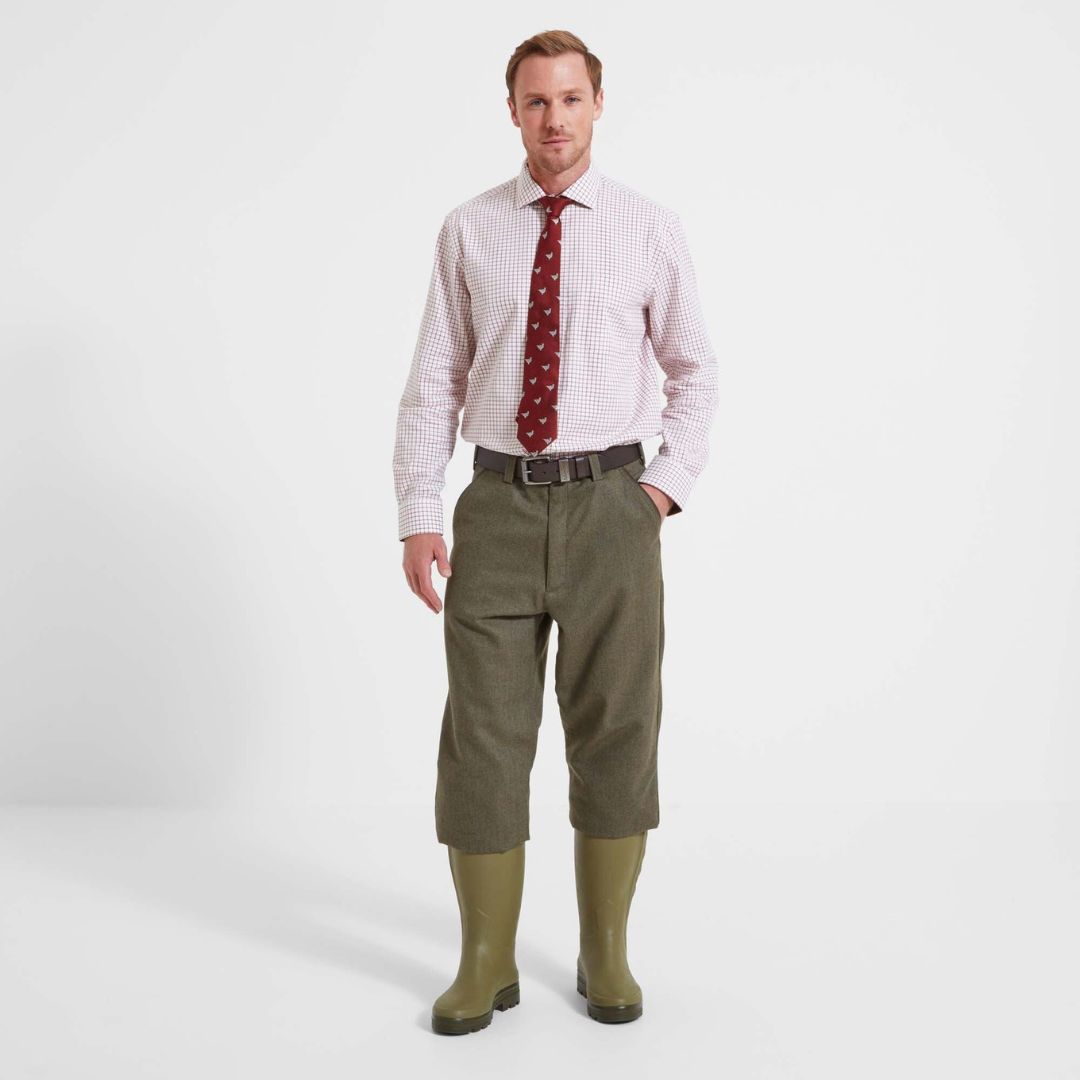 Schoffel Men's Tweed Plus Fours Herringbone in Loden Green