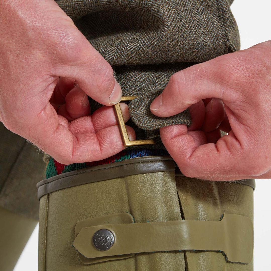 Schoffel Men's Tweed Plus Fours Herringbone in Loden Green
