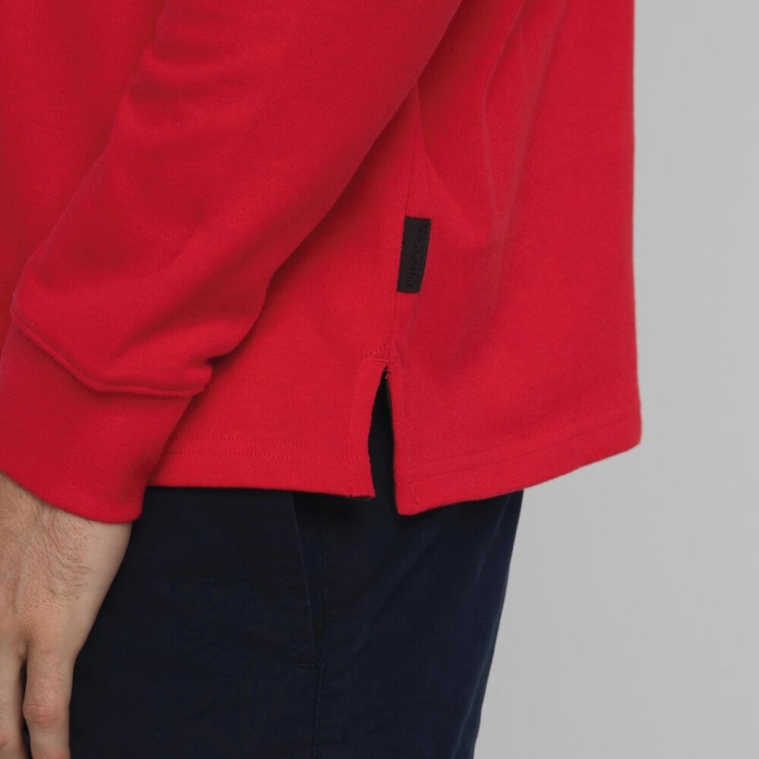 Schoffel Unisex Exeter Heritage 1/4 Zip Shirt in Red