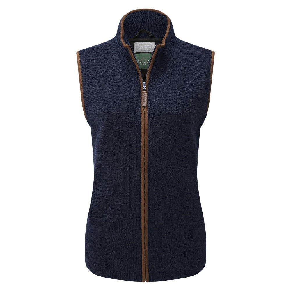 Schoffel Women's Lambswool Aerobloc Gilet in Navy