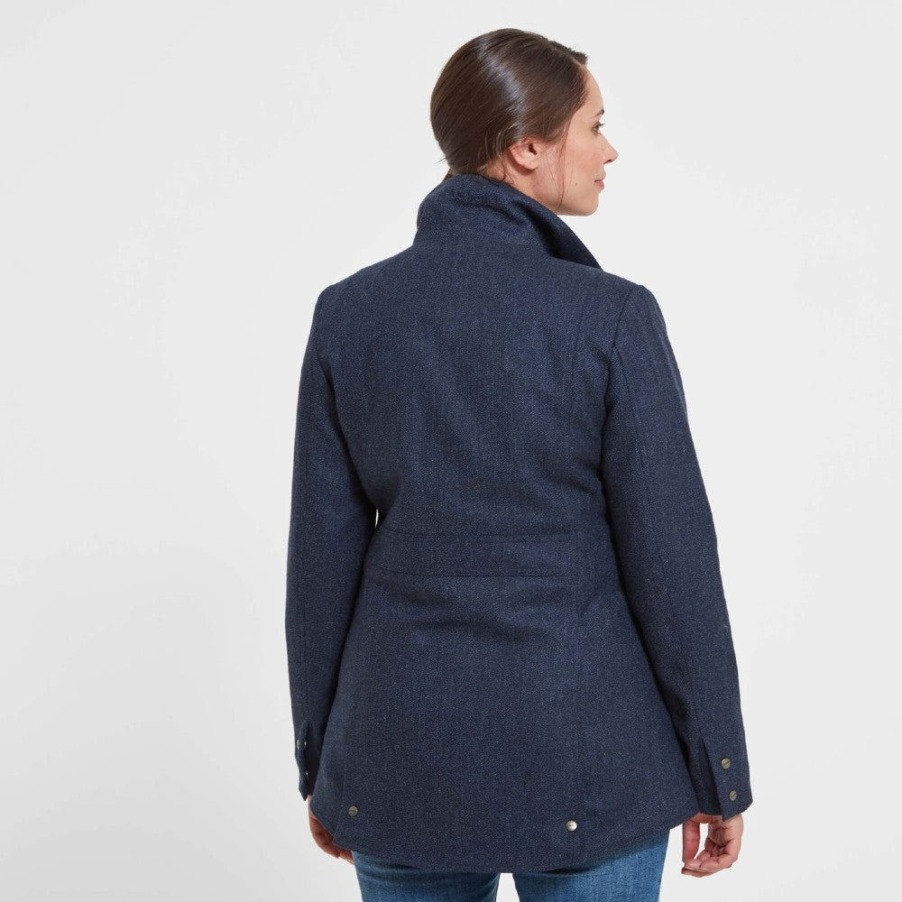 Schoffel Women's Lilymere Tweed Jacket in Navy Herringbone Tweed