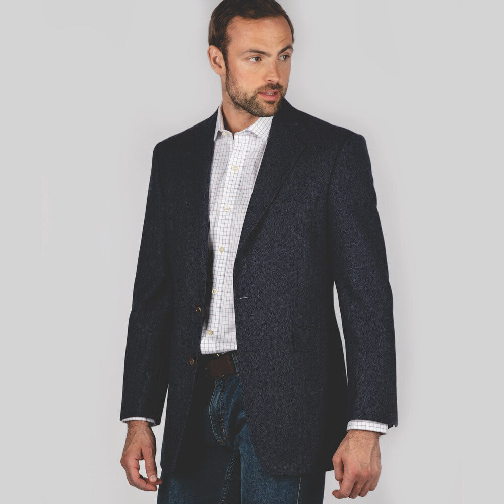 Schoffel Men's Belgrave Tweed Sports Jacket in Navy