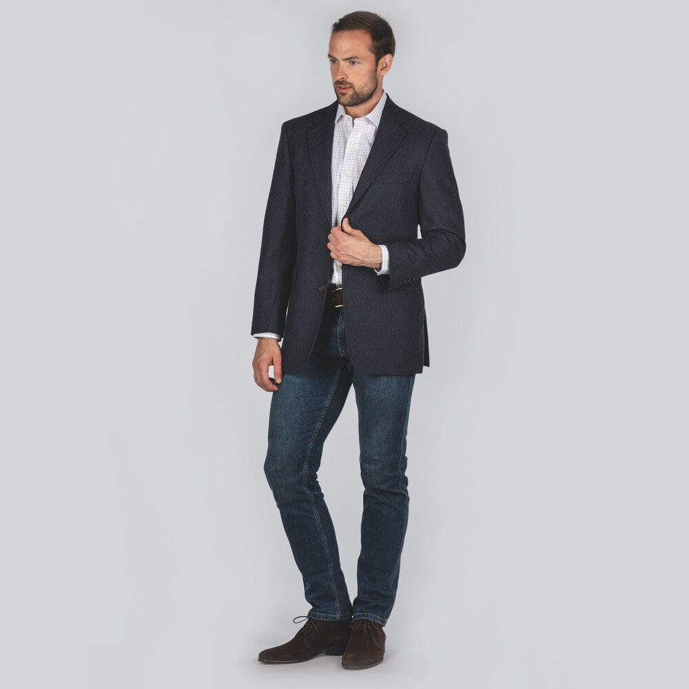Schoffel Men's Belgrave Tweed Sports Jacket in Navy