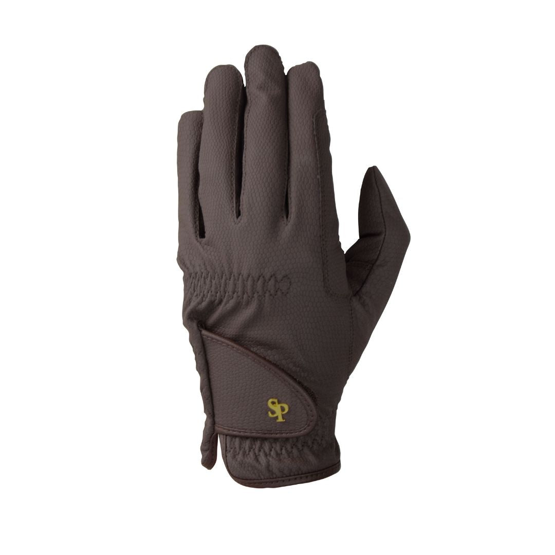Supreme Products Kids Pro Performance Show Ring Riding Gloves in Brown