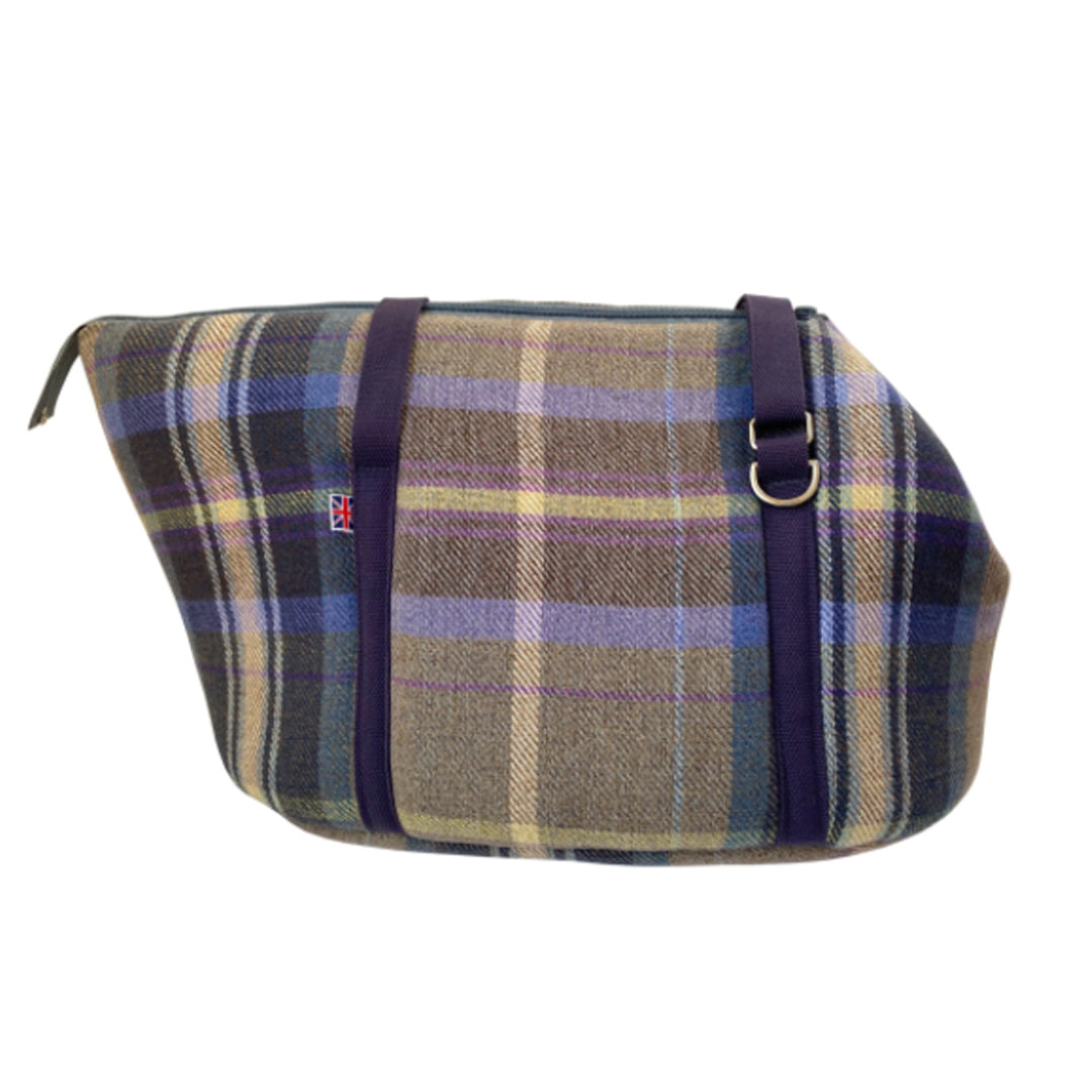 Teddy Maximus Cambridge Adjustable Dog Carrier in Purple Plaid