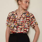 King Louie Women's Tex Blouse St Vincent in Black