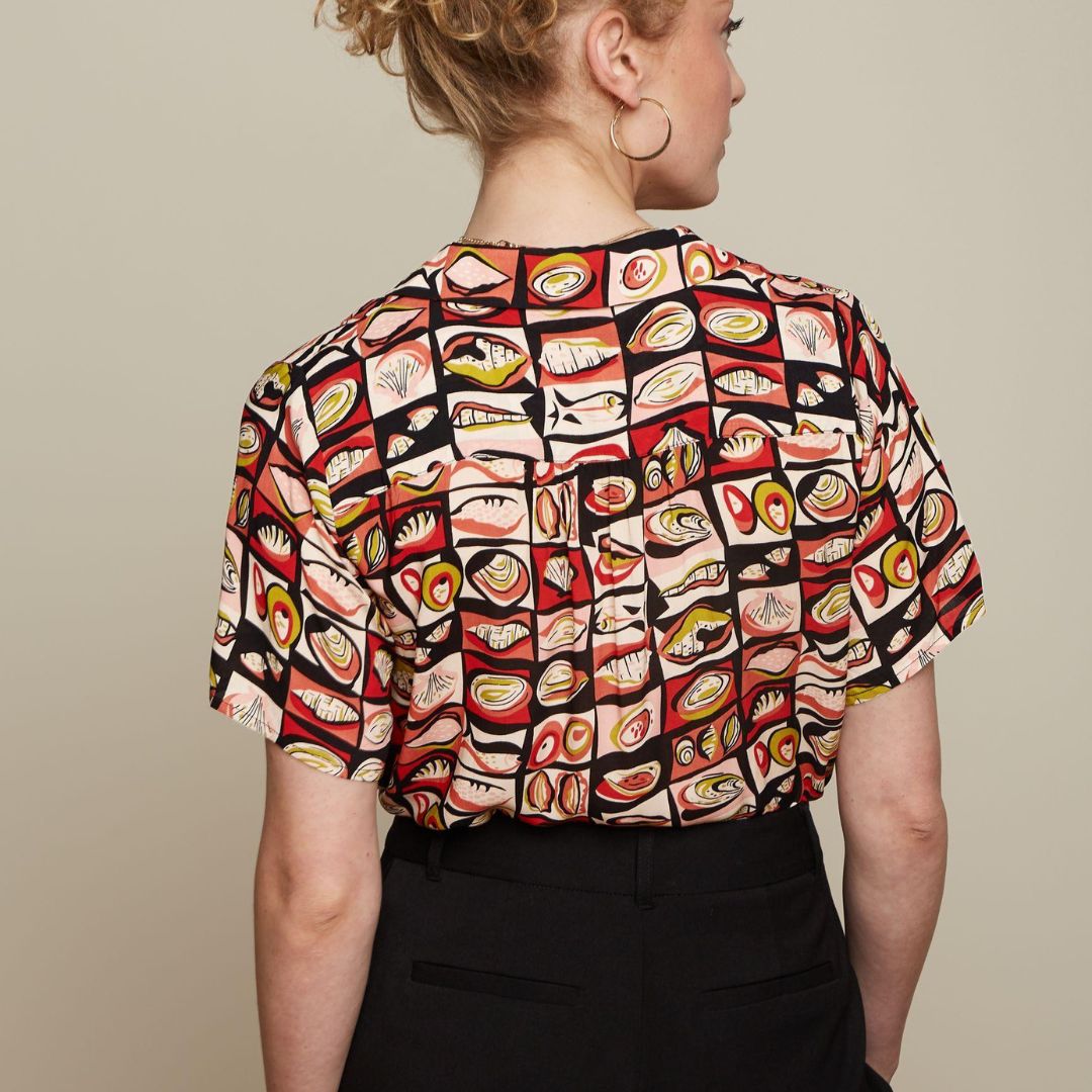 King Louie Women's Tex Blouse St Vincent in Black