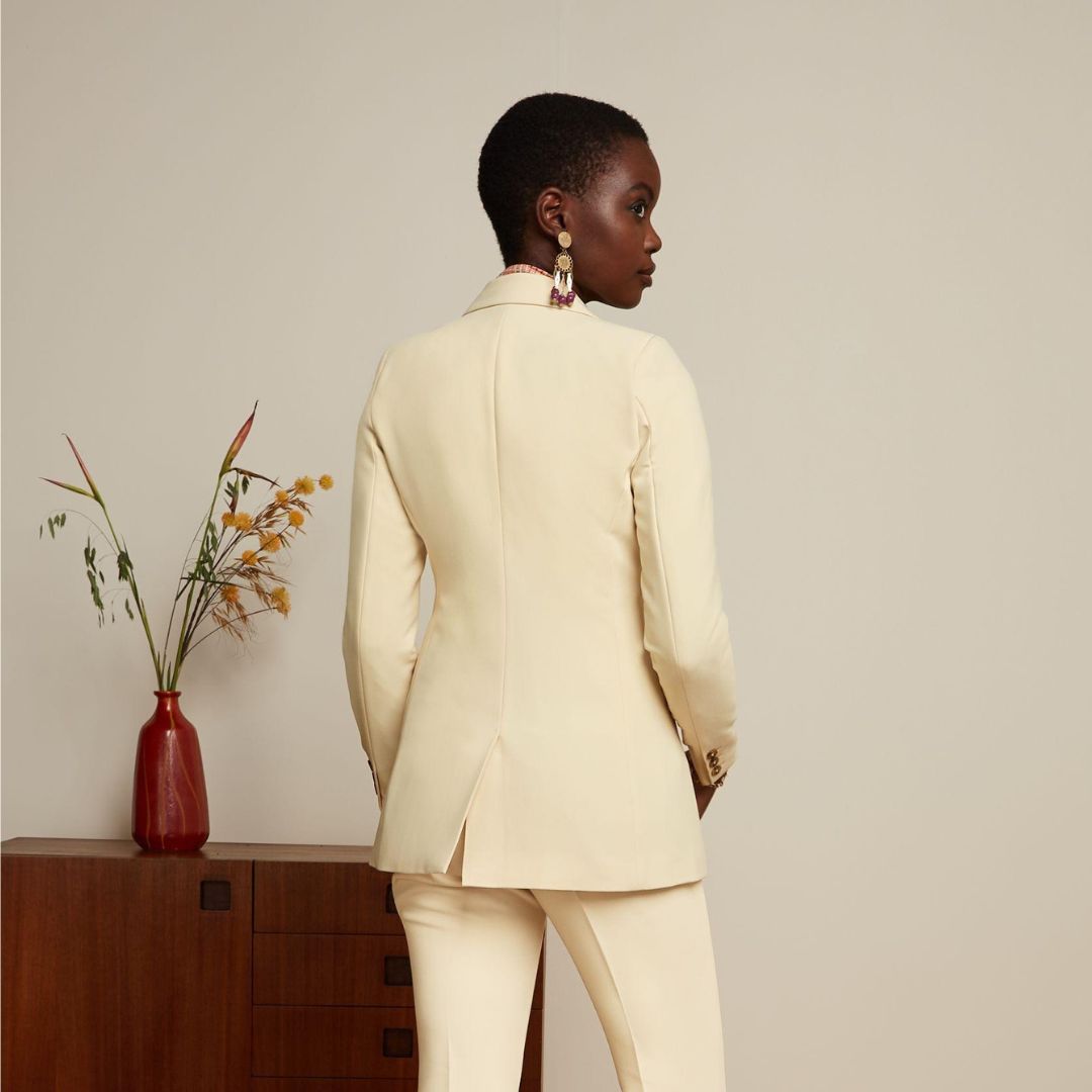 King Louie Women's Tina Blazer Simonet in Vanilla Cream