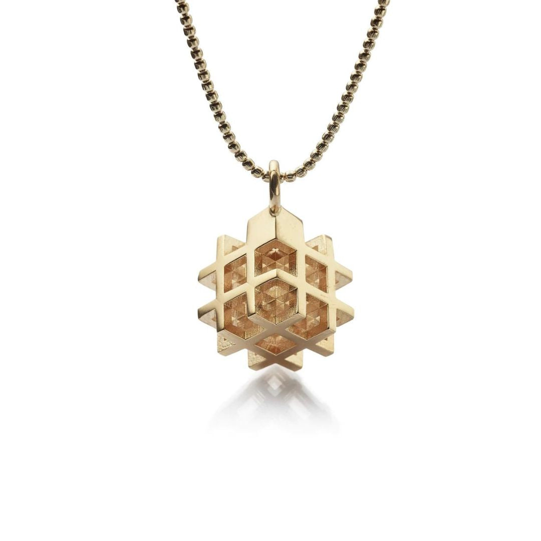 Vanessa Ree 3D# Pendant in Gold