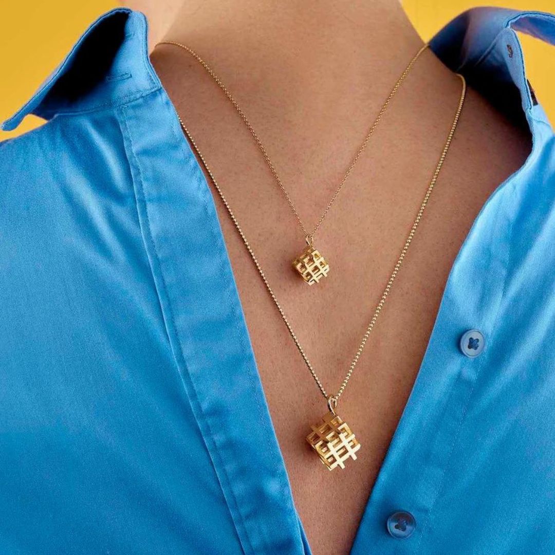 Vanessa Ree 3D# Pendant in Gold