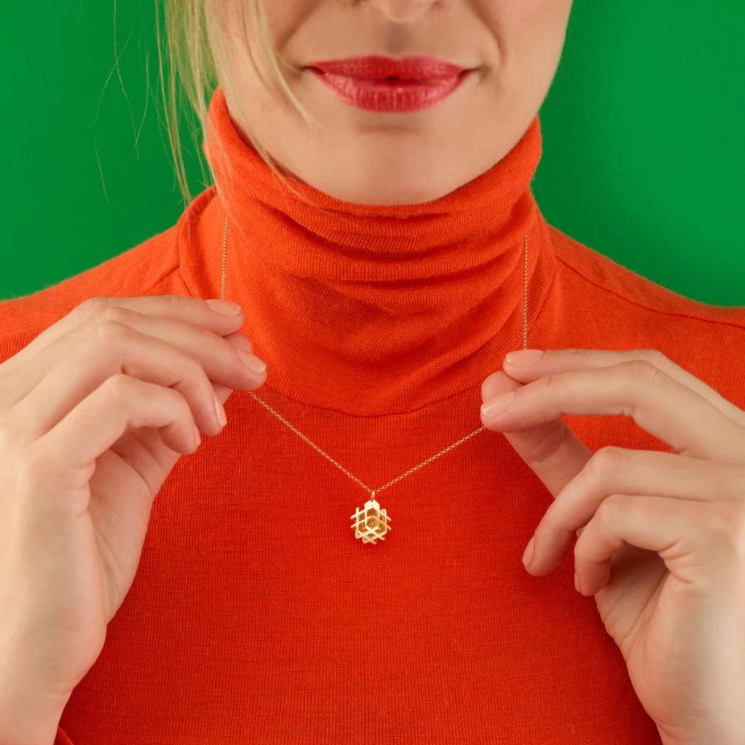Vanessa Ree 3D# Pendant in Gold