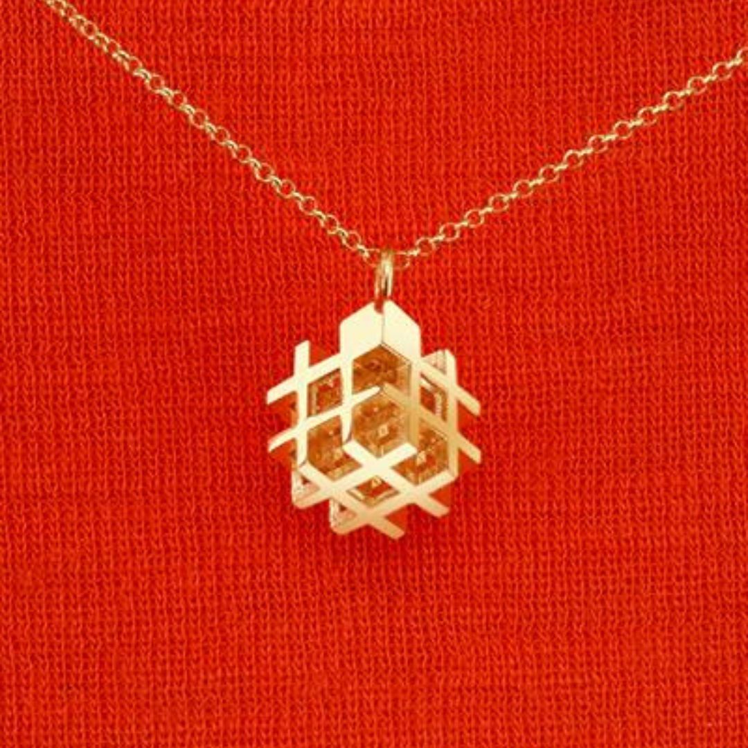 Vanessa Ree 3D# Pendant in Gold