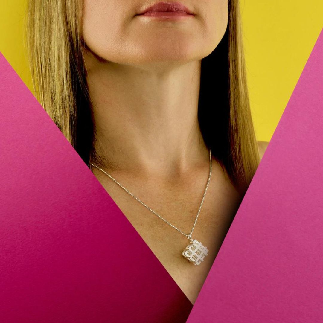 Vanessa Ree 3D# Pendant in Silver