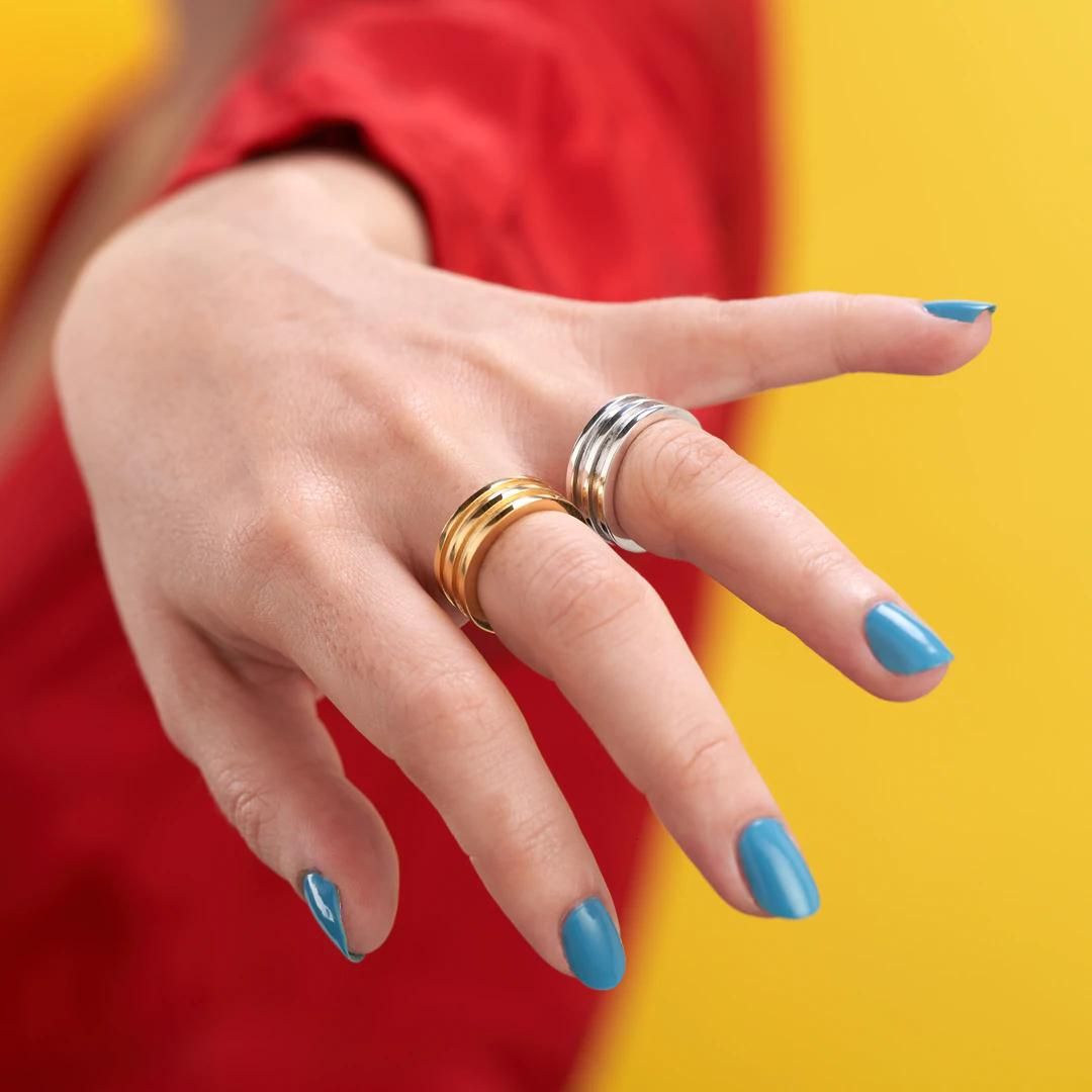 Vanessa Ree Concentric Circles Ring in Gold