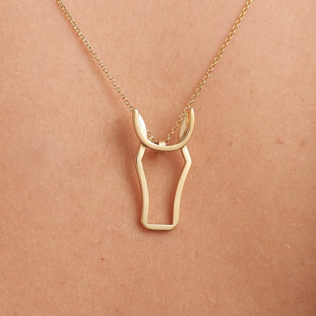 Vanessa Ree Horse Pendant in Gold