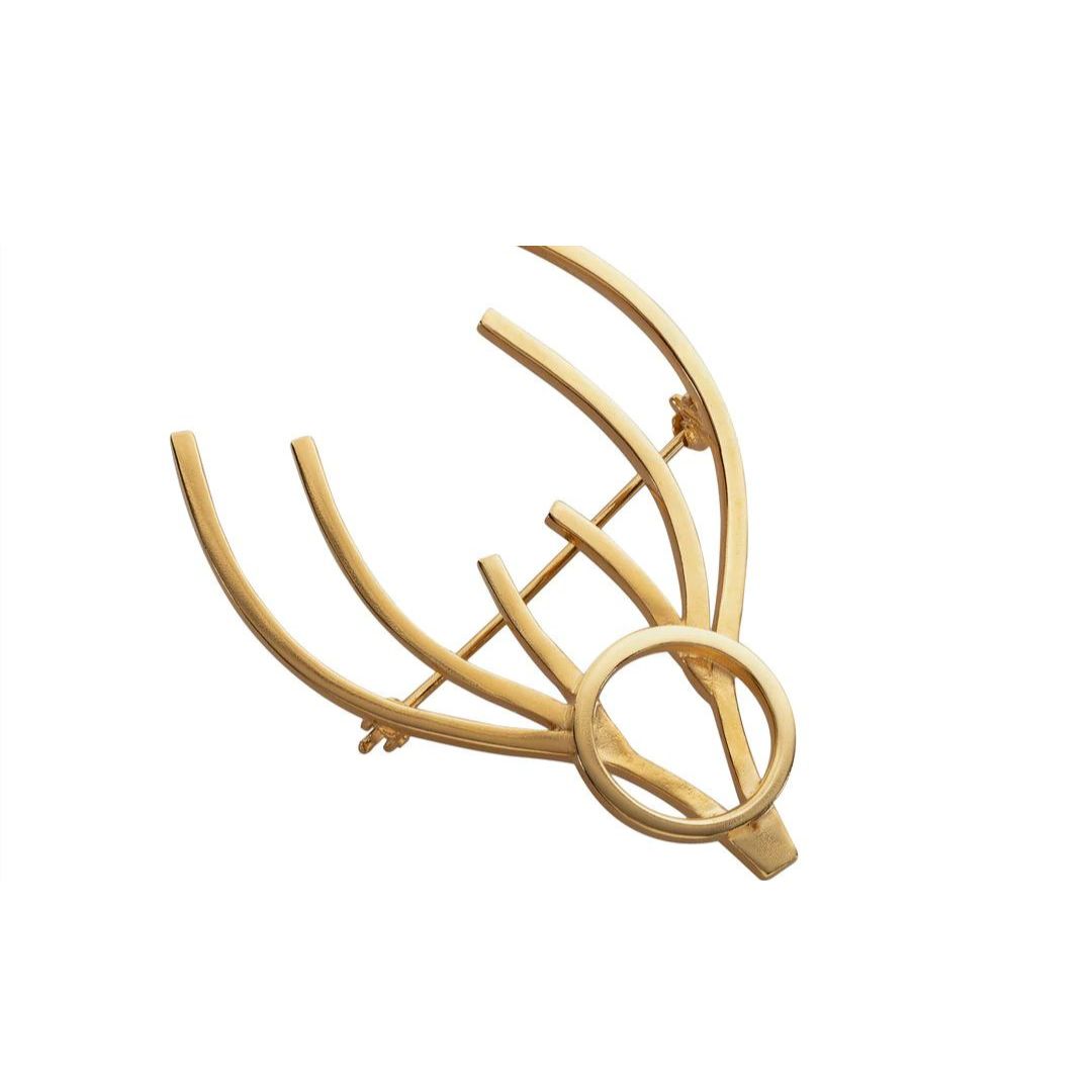 Vanessa Ree Irish Stag Brooch in Gold