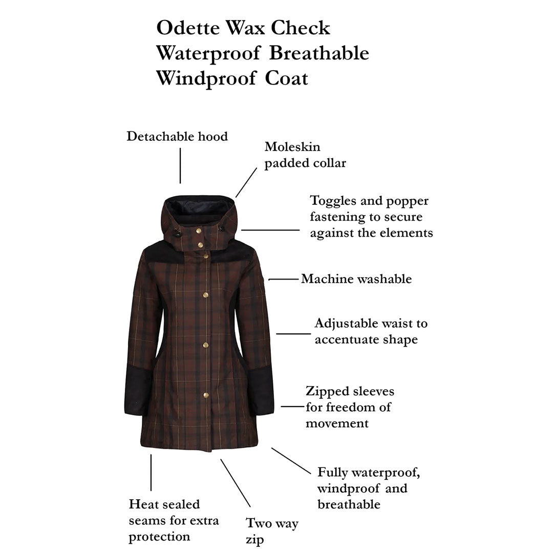 Welligogs Women's Odette Waterproof Coat in Check
