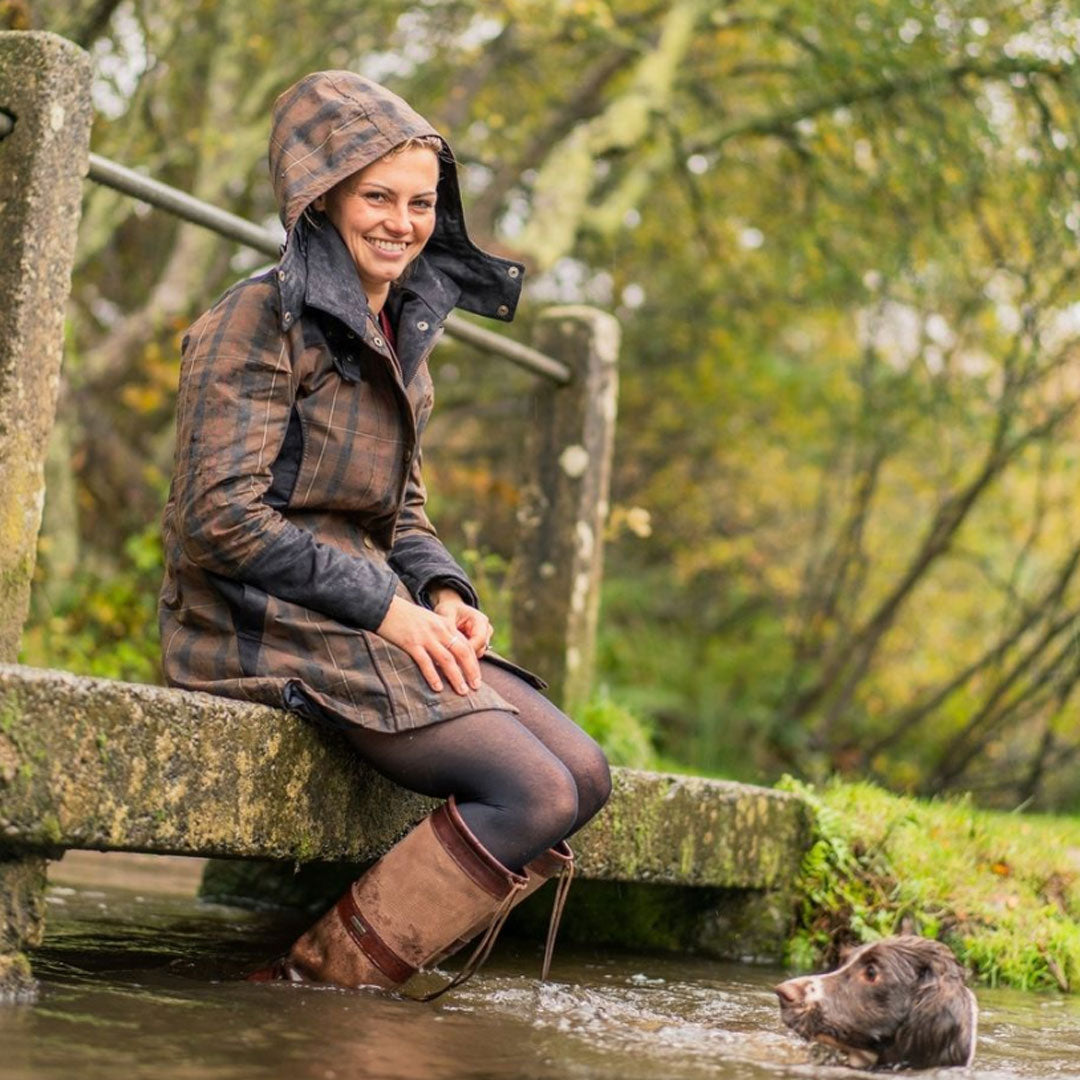 Welligogs Women's Odette Waterproof Coat in Check