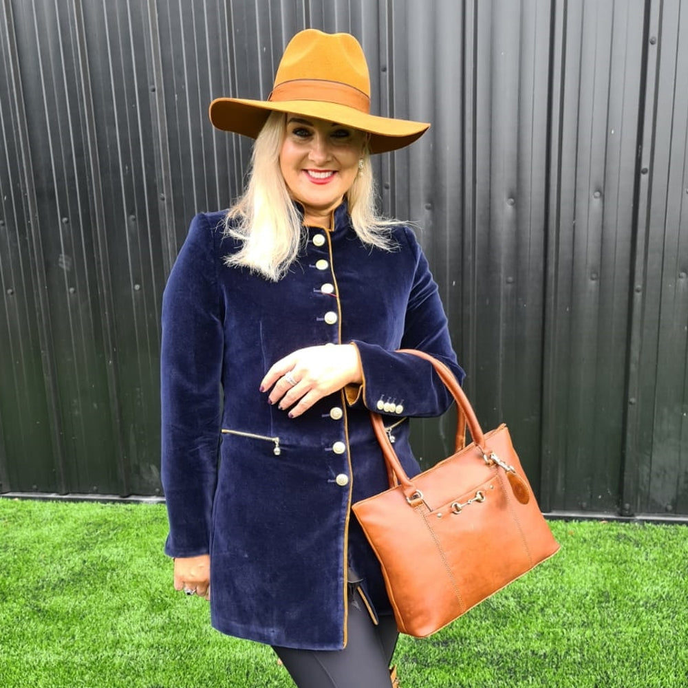 Welligogs Seville Velvet Coat in Navy