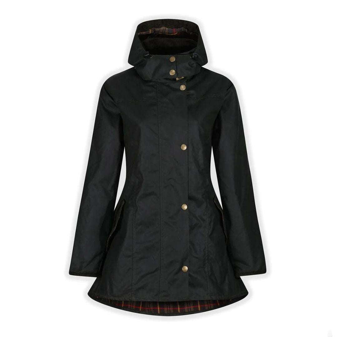 Welligogs Women's Louise Huntsman Dry Wax Coat in Dark Green