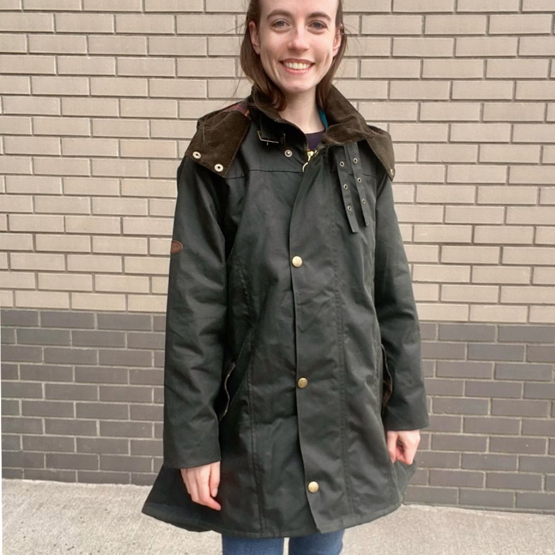 Welligogs Women's Louise Huntsman Dry Wax Coat in Dark Green