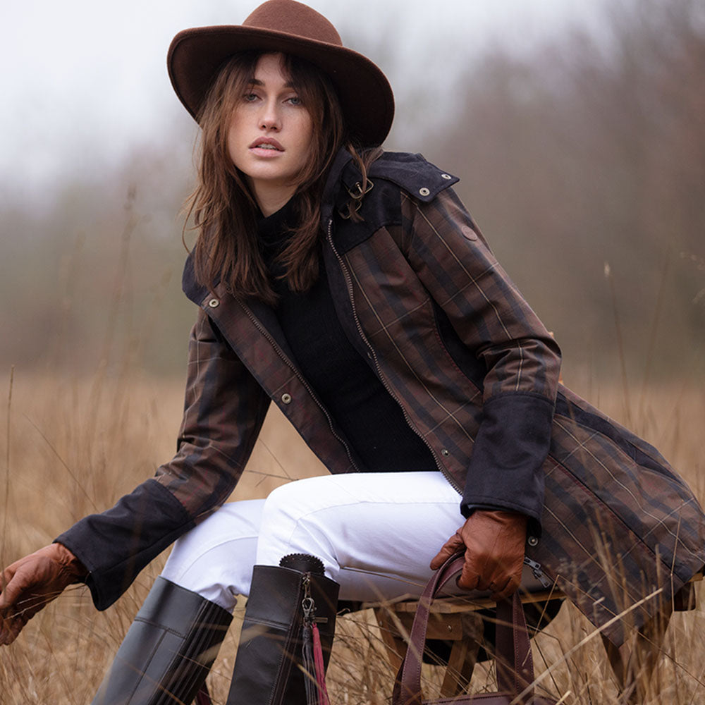 Welligogs Women's Odette Waterproof Coat in Check