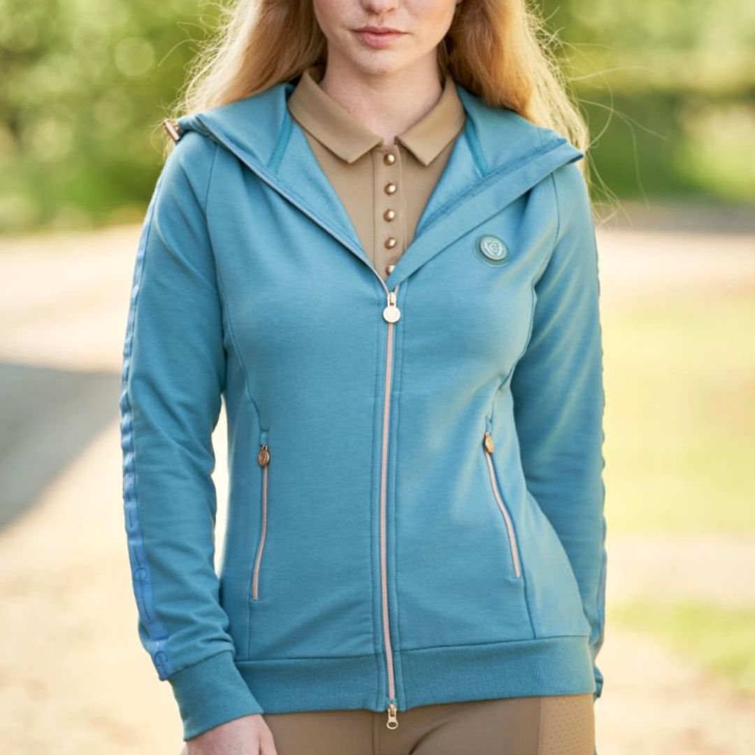 Covalliero Women's Hoodie In Deep Water