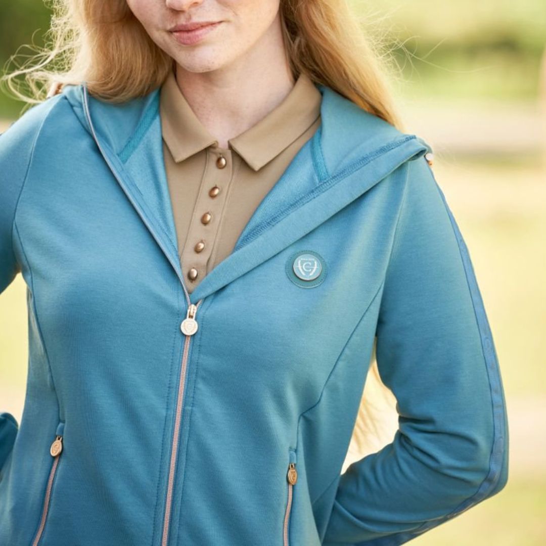 Covalliero Women's Hoodie In Deep Water
