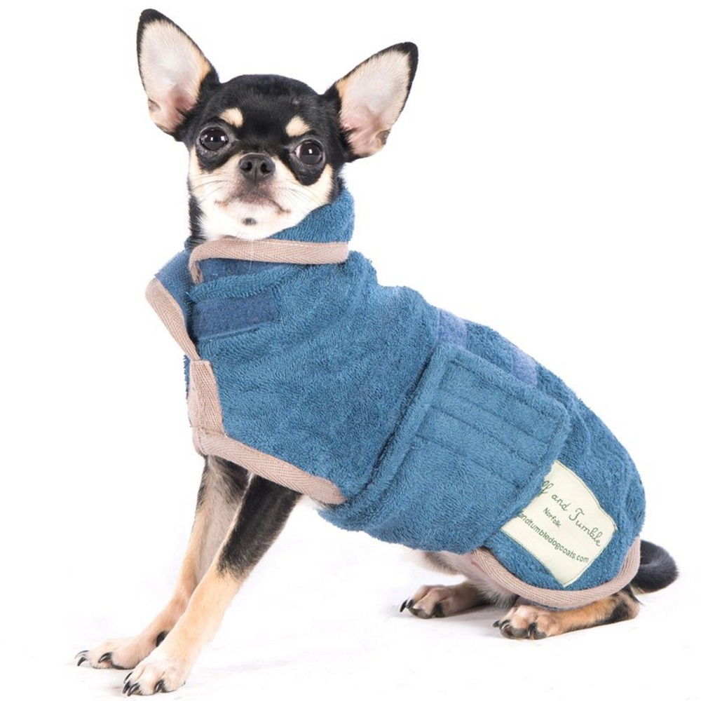 Ruff and Tumble Dog Drying Coat (small breeds) in blue - RedMillsStore.ie