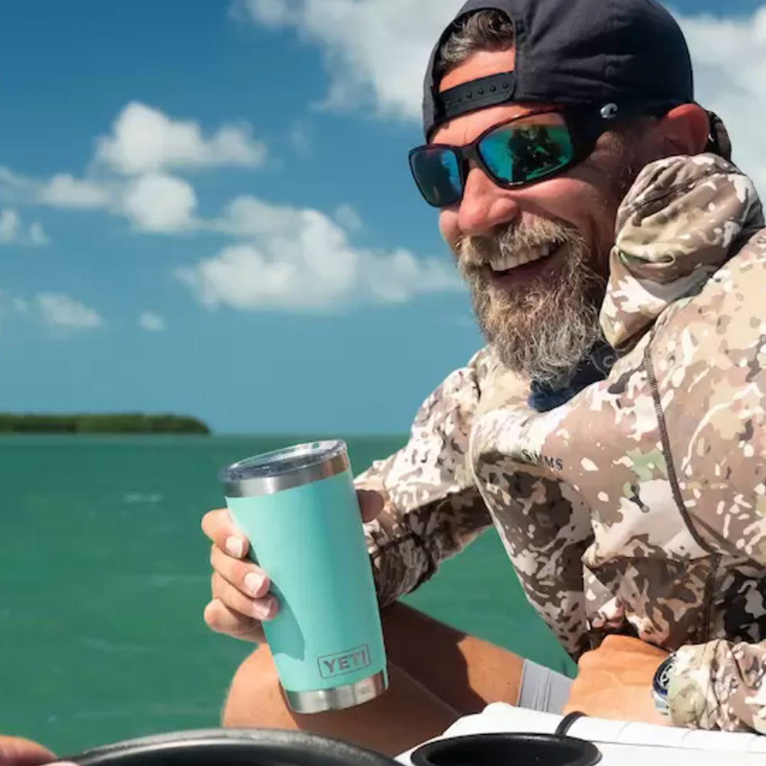 YETI Rambler 20 Oz Tumbler in Seafoam (591ml) with Magslider Lid