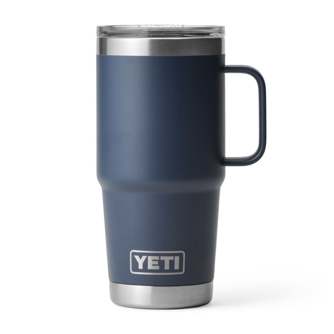 YETI Rambler 20 Oz Travel Mug in Navy (591ml) with StrongHold Lid