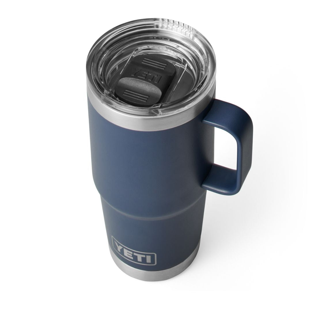 YETI Rambler 20 Oz Travel Mug in Navy (591ml) with StrongHold Lid