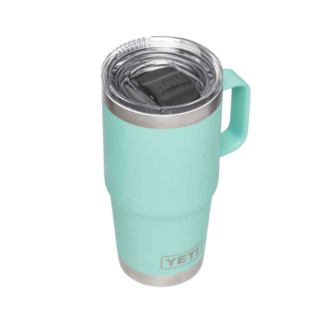 YETI Rambler 20 Oz Travel Mug in Seafoam (591ml) with StrongHold Lid