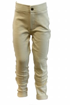 Equi-sential Kids Cotton Jodhpurs in Beige