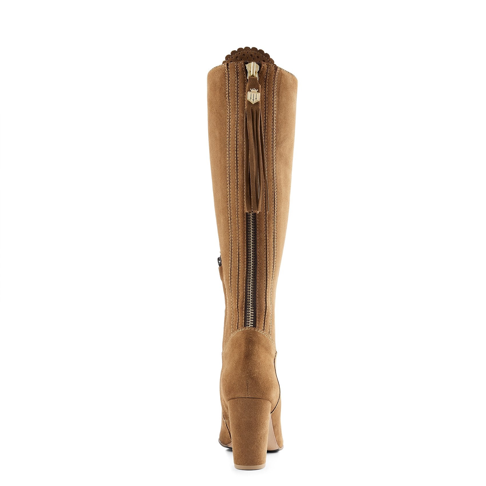 Fairfax & Favor Soho Suede Heeled Boot in Tan