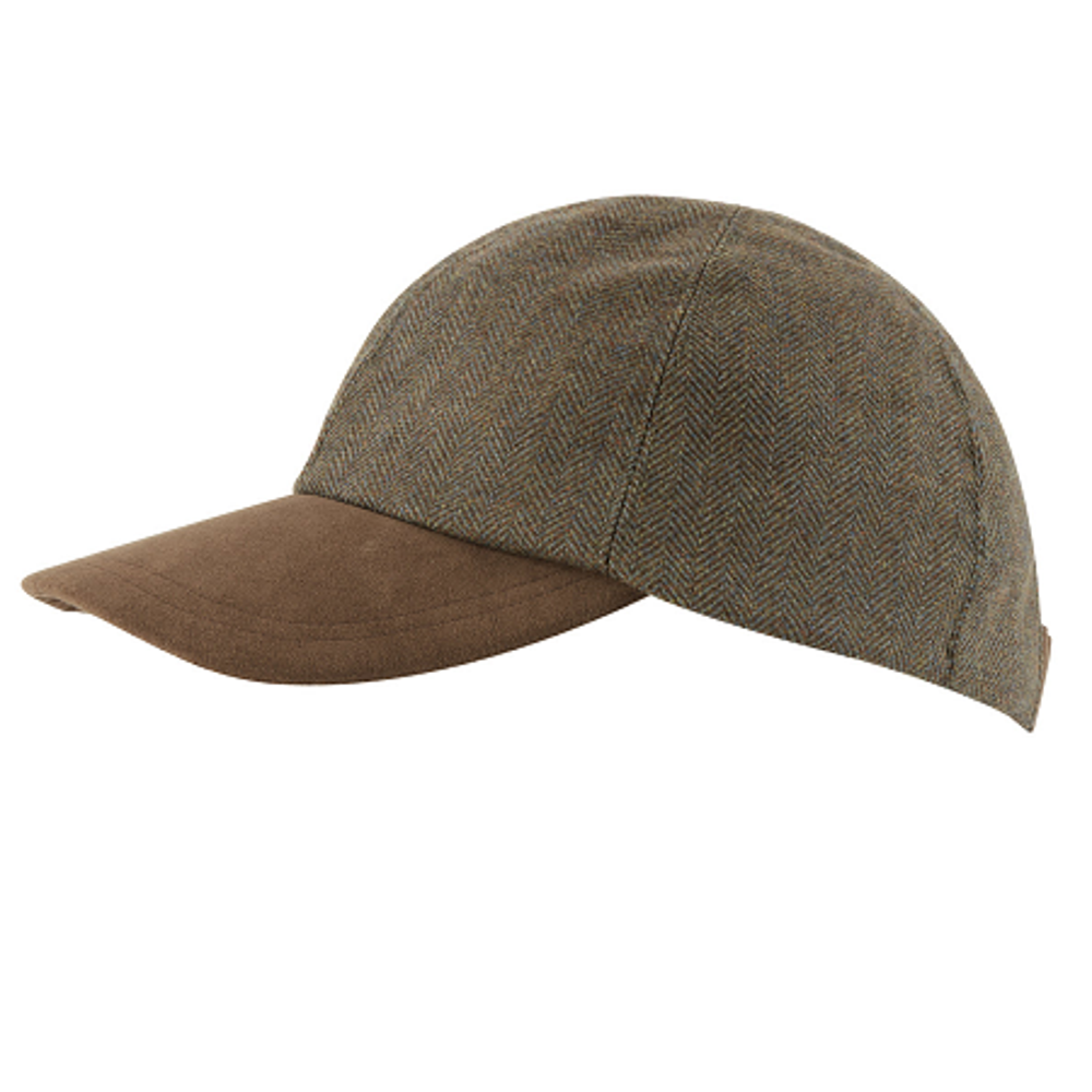 Schoffel Barnsdale Cap in Loden Green Herringbone Tweed