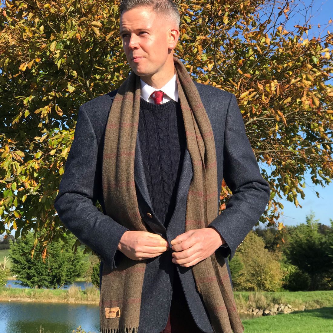 Schoffel Men's Belgrave Tweed Sports Jacket in Navy