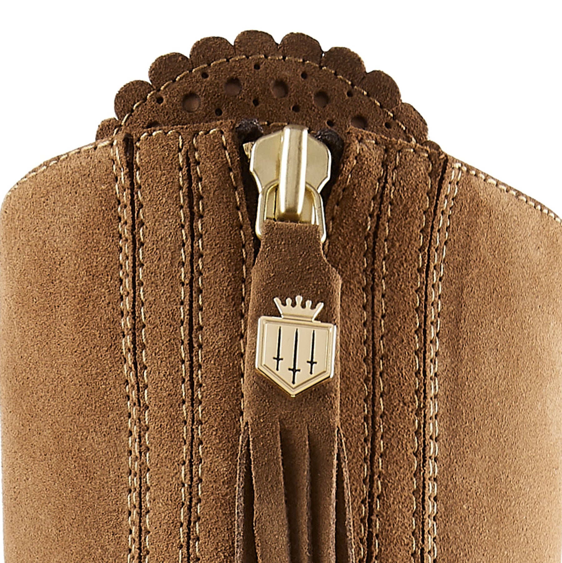 Fairfax & Favor Soho Suede Heeled Boot in Tan