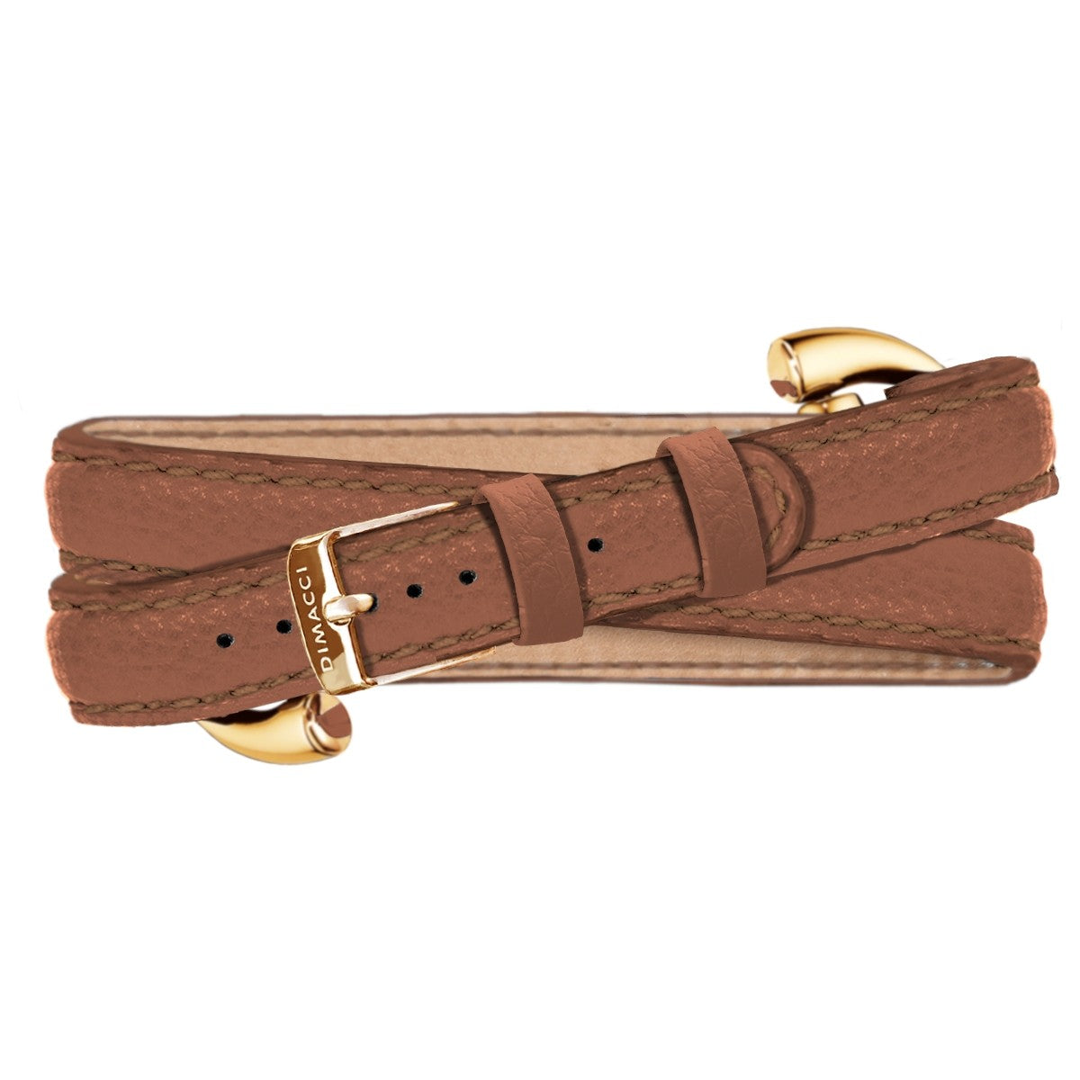 Dimacci Ascot horse bit bracelet in tan & gold - RedMillsStore.ie