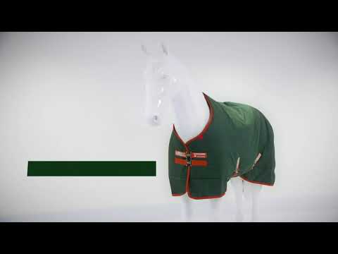 Horseware Amigo Bravo 12 Pony Plus Medium Turnout Rug in Black & Strong Blue (250g)
