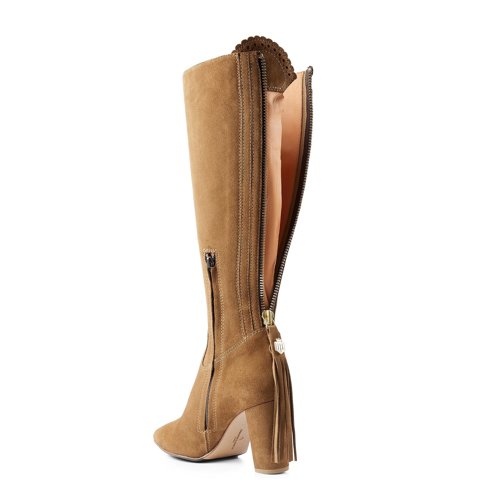 Fairfax & Favor Soho Suede Heeled Boot in Tan