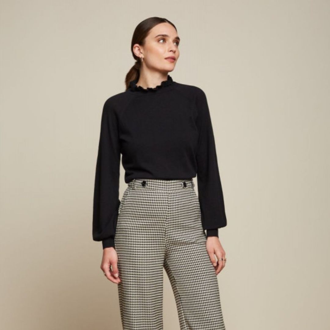 King Louie Women's Izu Bell Top Cocoon in Black