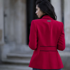 Welligogs Kuoni womens blazer jacket in red - RedMillsStore.ie