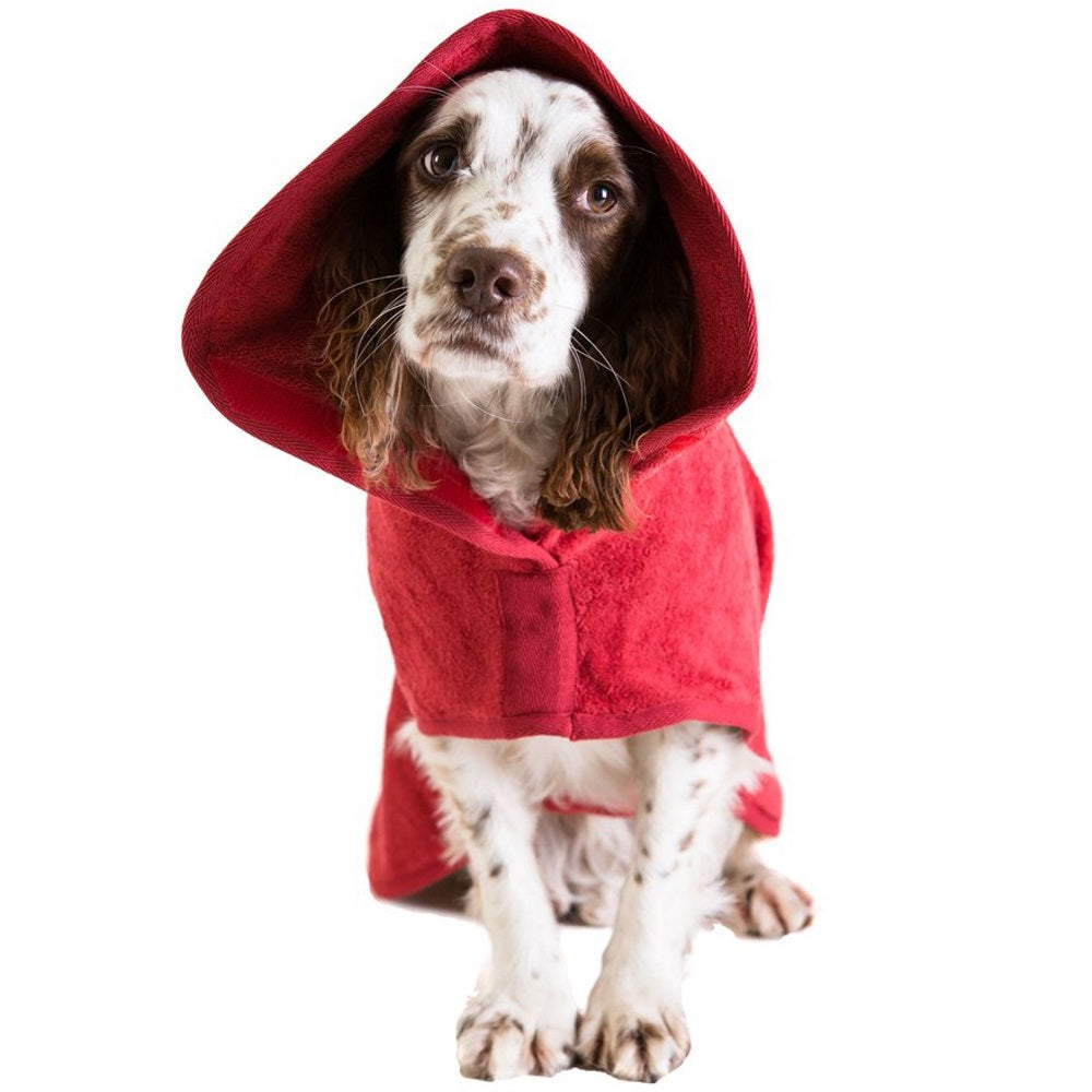 Ruff and Tumble Dog Drying Coat (medium breeds) in red - RedMillsStore.ie